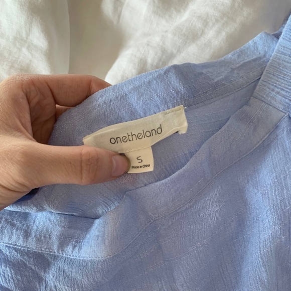 Blue Ruffle Blouse - Picture 3 of 3